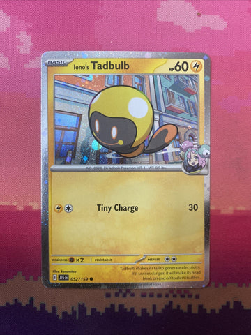 Pokemon Card Iono's Tadbulb Journey Together Cosmo Holo 052/159 NM