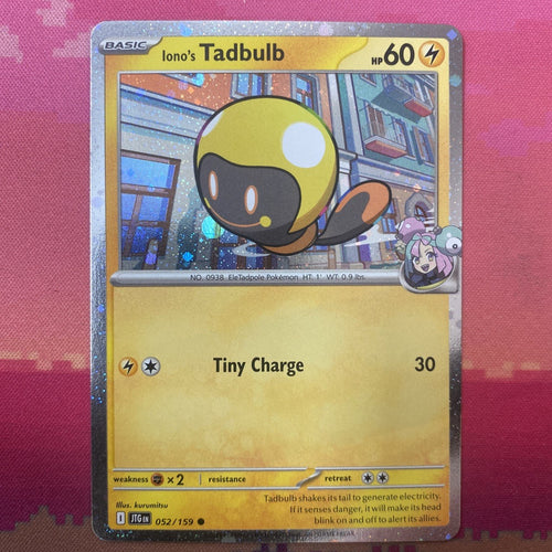 Pokemon Card Iono's Tadbulb Journey Together Cosmo Holo 052/159 NM