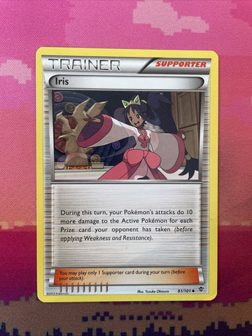Pokemon Card Iris Plasma Blast Uncommon 81/101 Near Mint