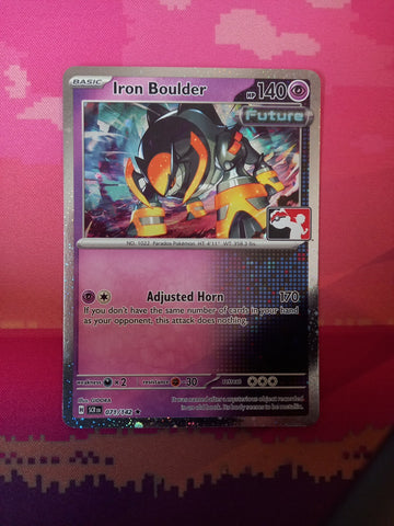Pokemon Card Iron Boulder Prize Pack Cosmo Holo Rare 071/142 Near Mint
