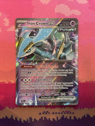 Pokemon Card Iron Crown ex 081/162 Double Rare Temporal Forces Near Mint