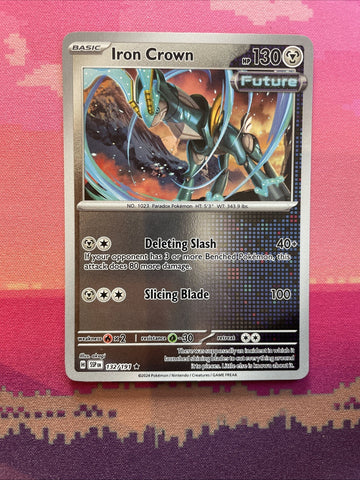 Pokemon Card Iron Crown Surging Sparks Reverse Holo Rare 132/191 Near Mint
