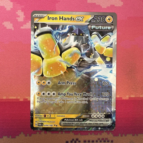Pokemon Card Iron Hands ex 070/182 Double Rare Paradox Rift Near Mint