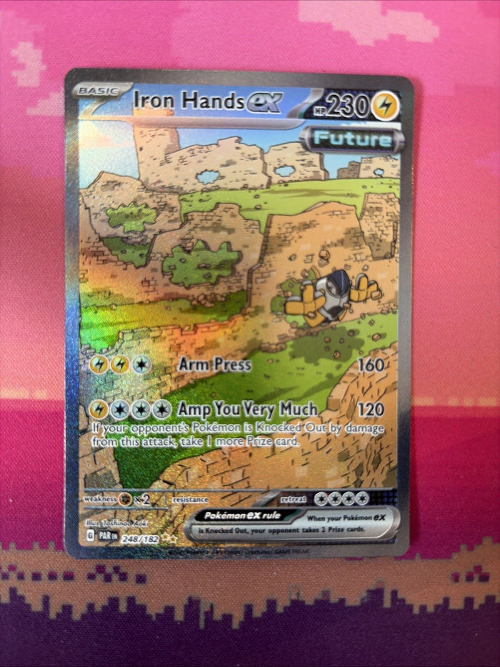 Pokemon Card Iron Hands EX Paradox Rift Special Illustraition Rare 248/182 NM