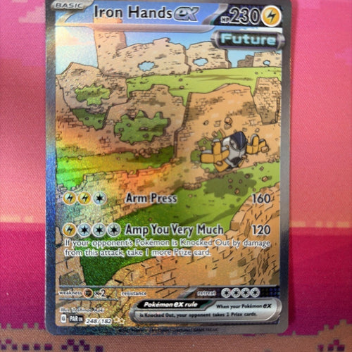 Pokemon Card Iron Hands EX Paradox Rift Special Illustraition Rare 248/182 NM