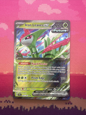 Pokemon Card Iron Leaves ex 025/162 Double Rare Temporal Forces NM