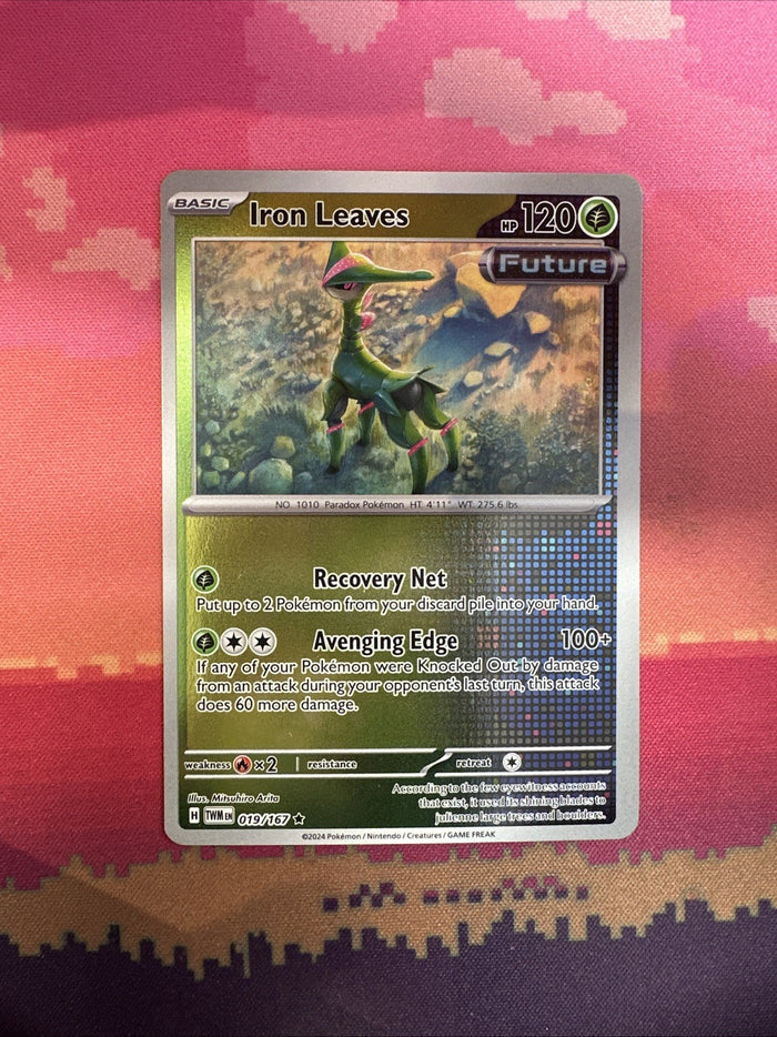 Pokemon Card Iron Leaves Twilight Masquerade Reverse Holo Rare 019/167 Near Mint
