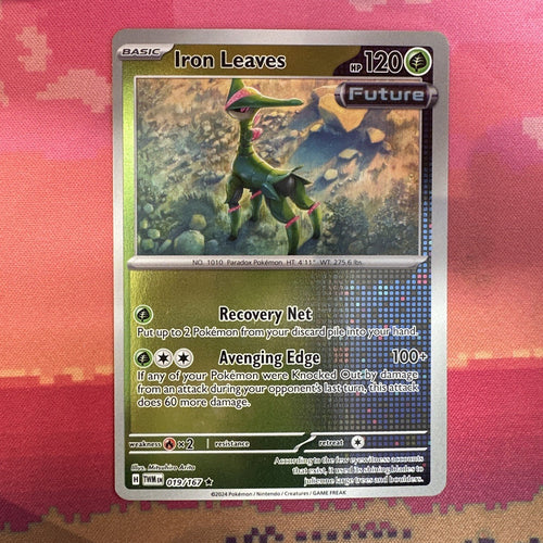 Pokemon Card Iron Leaves Twilight Masquerade Reverse Holo Rare 019/167 Near Mint