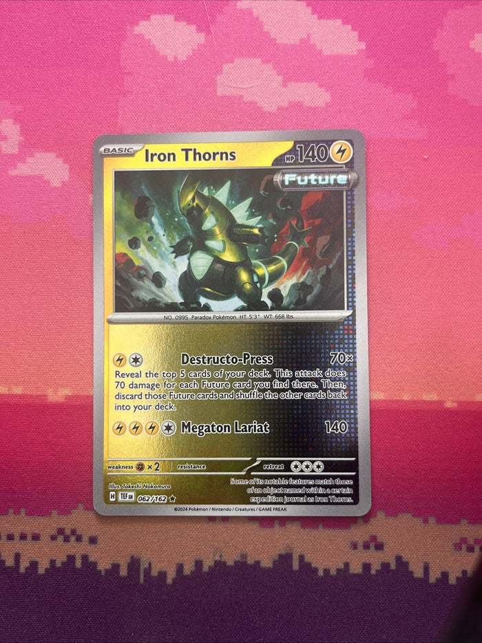 Pokemon Card Iron Thorns Temporal Forces Reverse Holo Rare 062/162 Near Mint