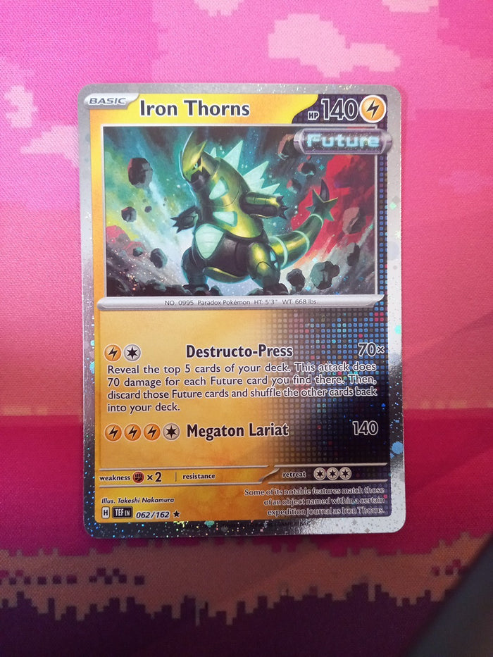 Pokemon Card Iron Thorns Temporal Forces Cosmo Holo Rare 062/162 Near Mint