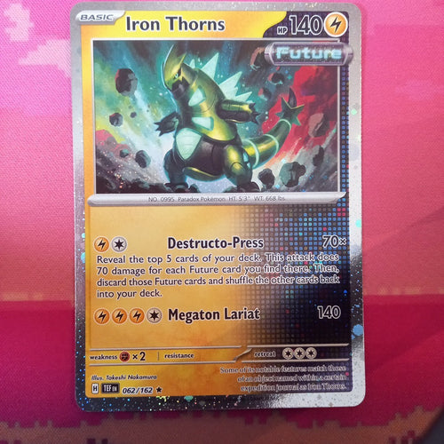 Pokemon Card Iron Thorns Temporal Forces Cosmo Holo Rare 062/162 Near Mint