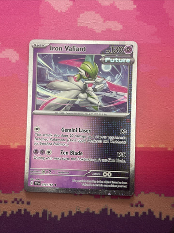 Pokemon Card Iron Valiant Temporal Forces Cosmo Holo 079/162 NM