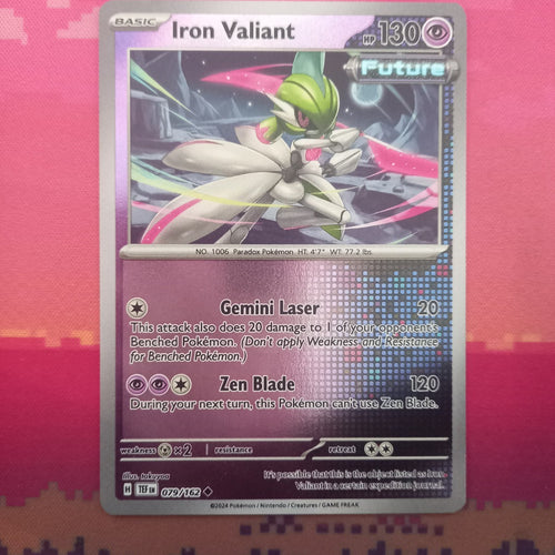 Pokemon Card Iron Valiant Temporal Forces Reverse Holo Uncommon 079/162 NM