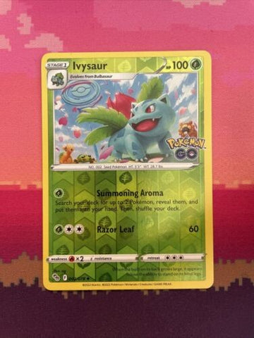 Pokemon Card Ivysaur Pokemon Go Reverse Holo 002/078 Near Mint