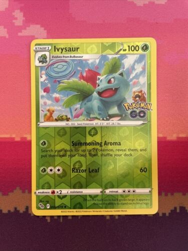 Pokemon Card Ivysaur Pokemon Go Reverse Holo 002/078 Near Mint