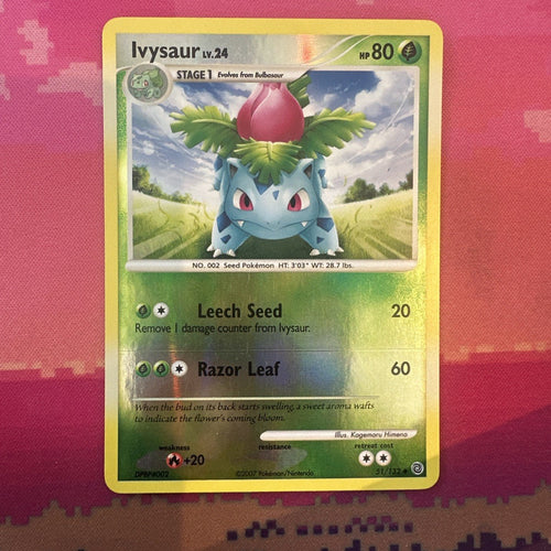 Pokemon Card Ivysaur Secrets Wonders Reverse Holo Uncommon 51/132 Light Play