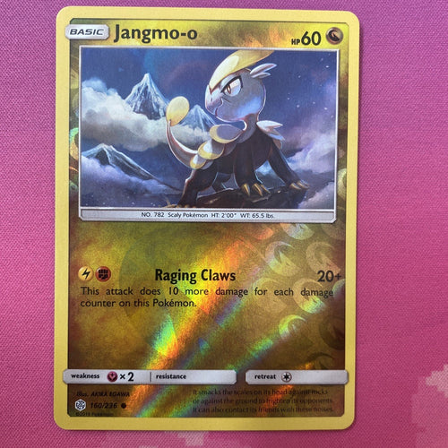 Pokemon Card Jangmo-o Cosmic Eclipse Reverse Holo 160/236 Near Mint