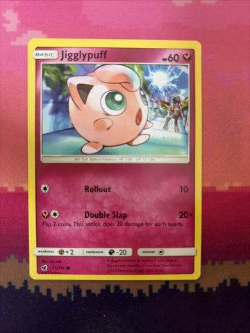 Pokemon Card Jigglypuff Crimson Invasion Common 71/111 Near Mint