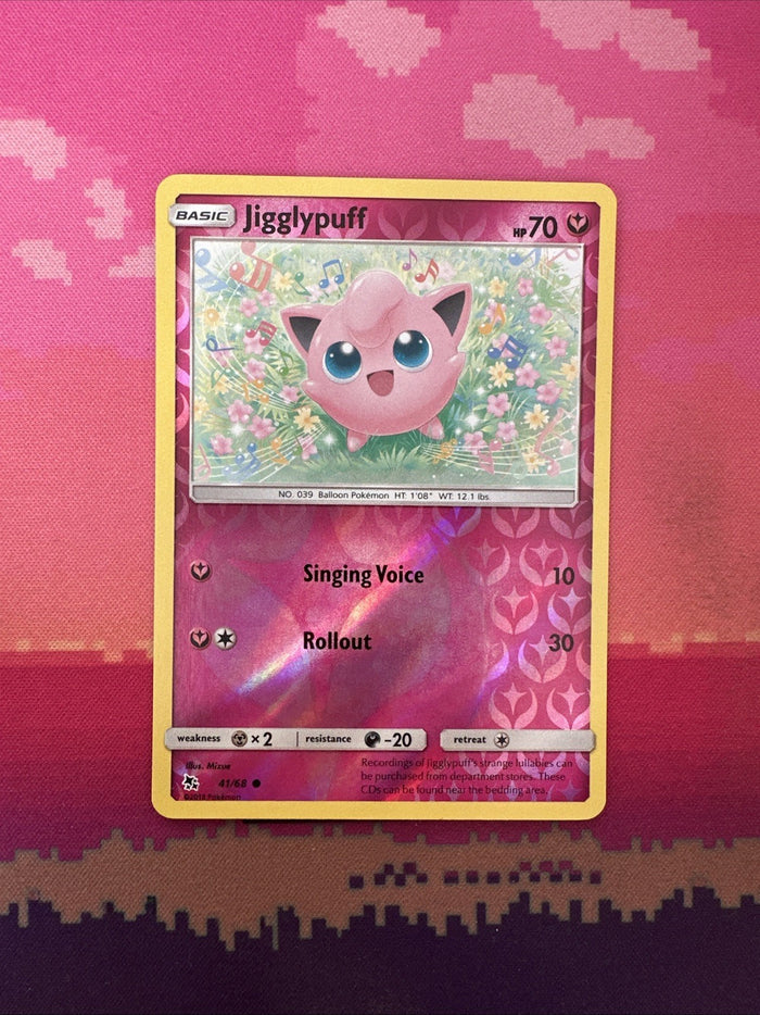 Pokemon Card Jigglypuff Hidden Fates Reverse Holo 41/68 Near Mint