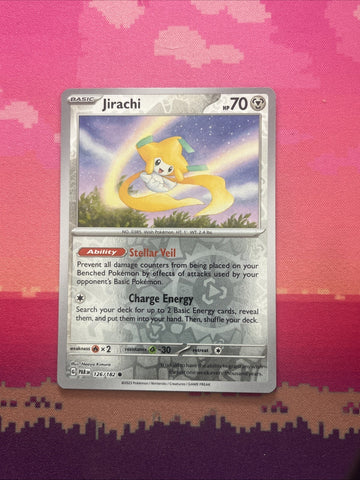 Pokemon Card Jirachi Paradox Rift Reverse Holo 126/182 Near Mint