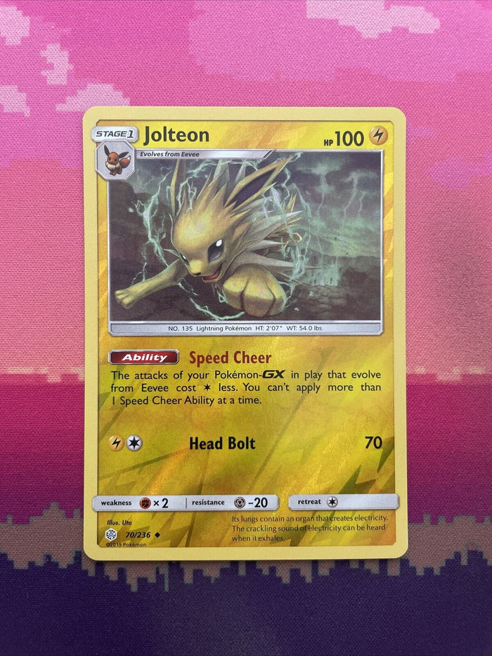 Pokemon Card Jolteon Cosmic Eclipse Reverse Holo Uncommon 70/236 Near Mint