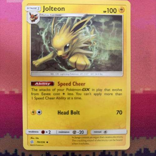 Pokemon Card Jolteon Cosmic Eclipse Uncommon 70/236 Near Mint
