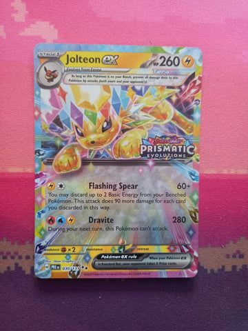 Pokemon Card Jolteon ex 030/131 STAMPED Prismatic Evolutions Near Mint
