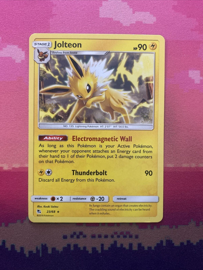 Pokemon Card Jolteon Hidden Fates Rare 23/68 Near Mint