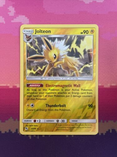 Pokemon Card Jolteon Hidden Fates Reverse Holo Rare 23/68 Near Mint