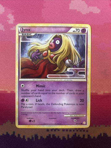 Pokemon Card Jynx HeartGold SoulSilver Common 69/123 Near Mint