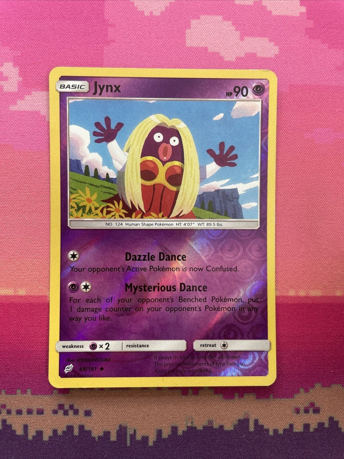 Pokemon Card Jynx Team Up Reverse Holo Uncommon 68/181 Near Mint