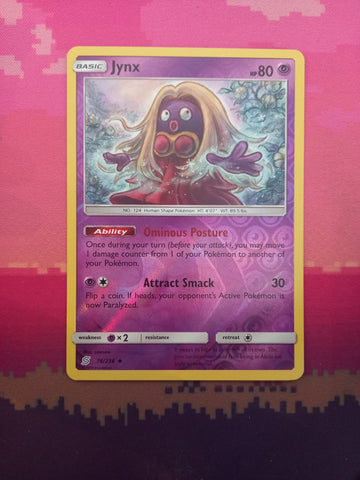 Pokemon Card Jynx Unified Minds Reverse Holo 76/236 Near Mint