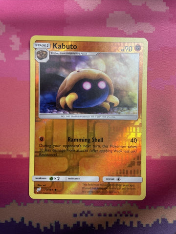 Pokemon Card Kabuto Team Up Reverse Holo Uncommon 77/181 Near Mint