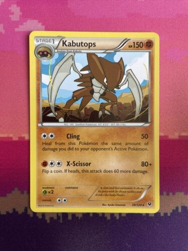 Pokemon Card Kabutops Fates Collide Rare 39/124 Near Mint