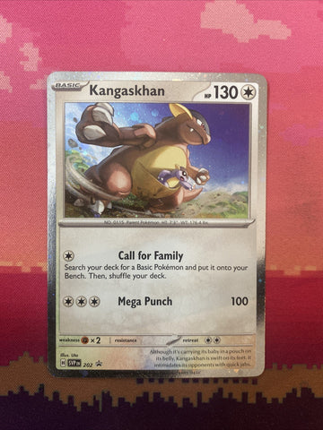 Pokemon Card Kangaskhan 202 Black Star Promo Cosmo Holo Near Mint