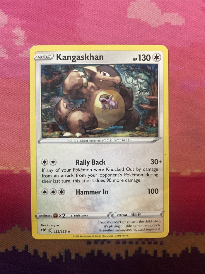 Pokemon Card Kangaskhan Darkness Ablaze Rare 133/189 Near Mint