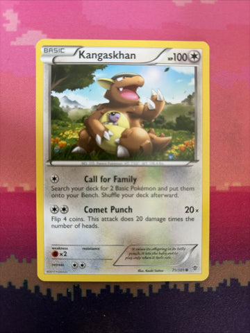 Pokemon Card Kangaskhan Plasma Blast Common 71/101 Near Mint