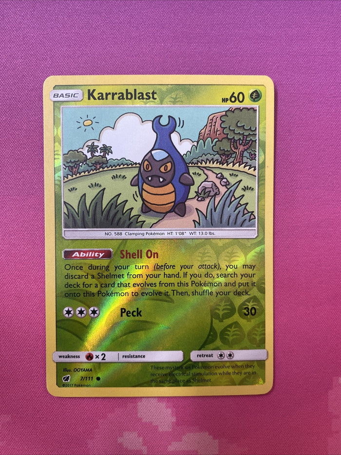 Pokemon Card Karrablast Crimson Invasion Reverse Holo 7/111 Near Mint
