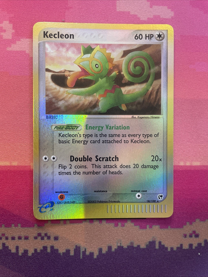 Pokemon Card Kecleon EX Sandstorm Reverse Holo Rare 18/100 Near Mint