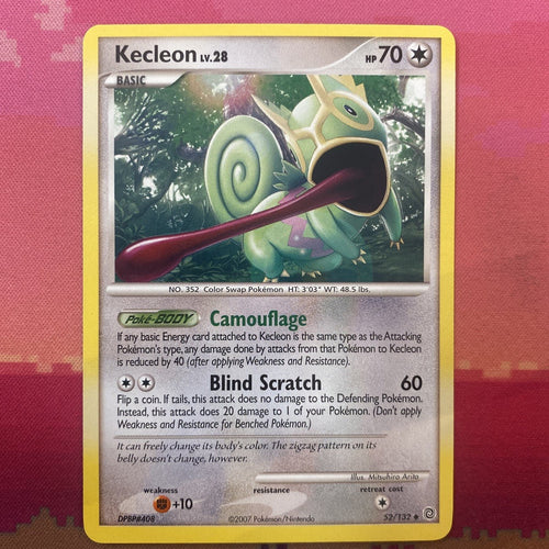 Pokemon Card Kecleon Secret Wonders Uncommon 52/132 NM