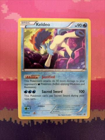 Pokemon Card Keldeo XY191 Black Star Promo Holo Near Mint