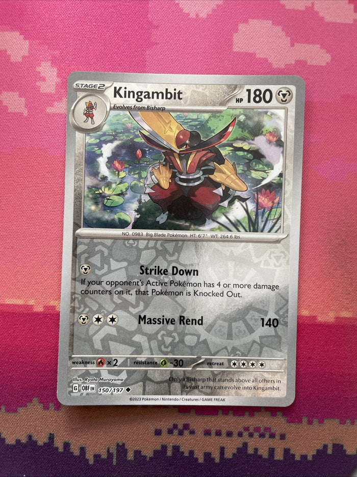 Pokemon Card Kingambit Obsidian Flames Reverse Holo 150/197 Near Mint