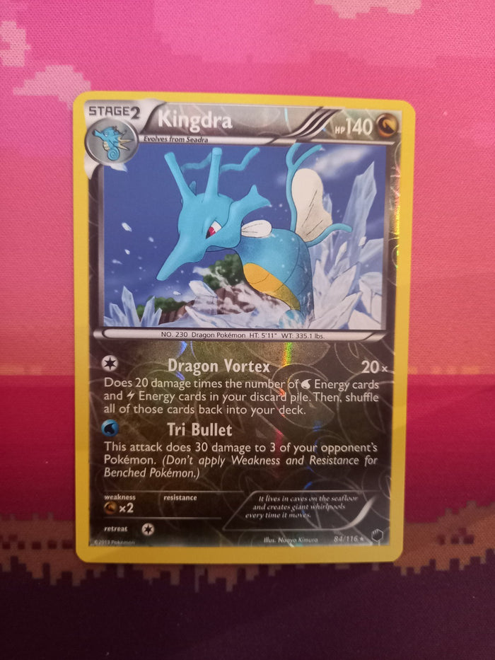 Pokemon Card Kingdra Plasma Freeze Reverse Holo Rare 84/116 Near Mint