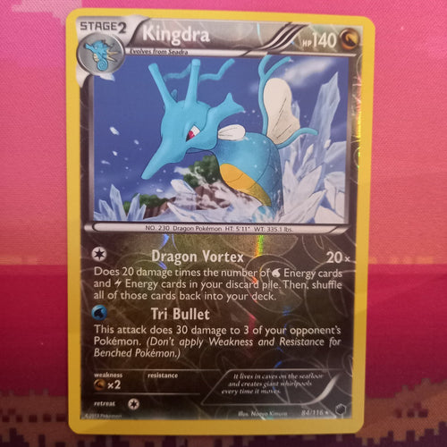 Pokemon Card Kingdra Plasma Freeze Reverse Holo Rare 84/116 Near Mint