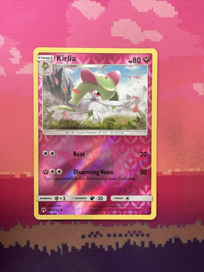 Pokemon Card Kirlia Lost Thunder Reverse Holo  140/214 Near Mint