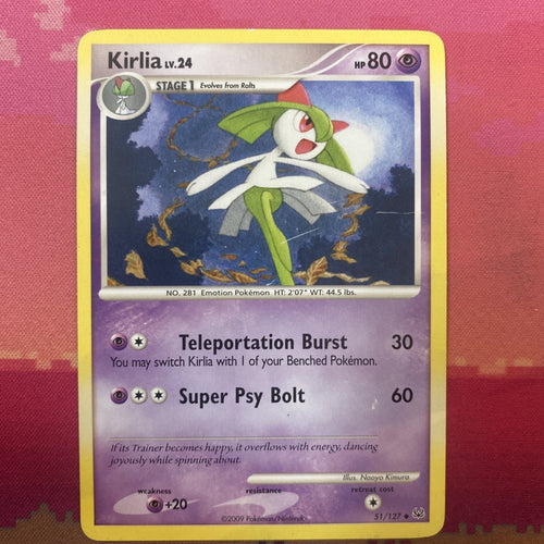 Pokemon Card Kirlia Platinum Uncommon 51/127 Heavy Play