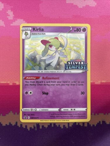 Pokemon Card Kirlia SWSH271 Black Star Promo STAMPED Silver Tempest Near Mint
