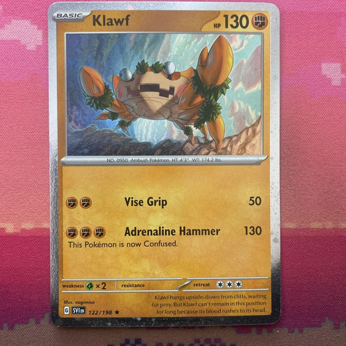 Pokemon Card Klawf Cosmo Holo Rare 122/198 Near Mint