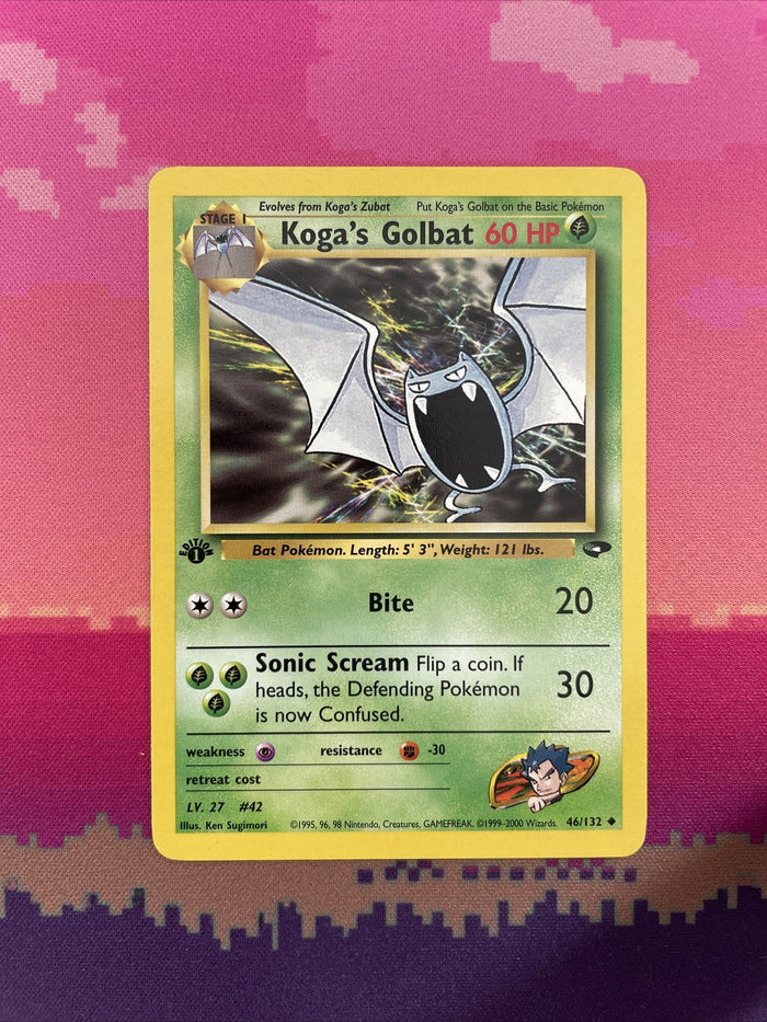 Pokemon Card Koga's Golbat Gym Challenge 1st Edition 46/132 Near Mint