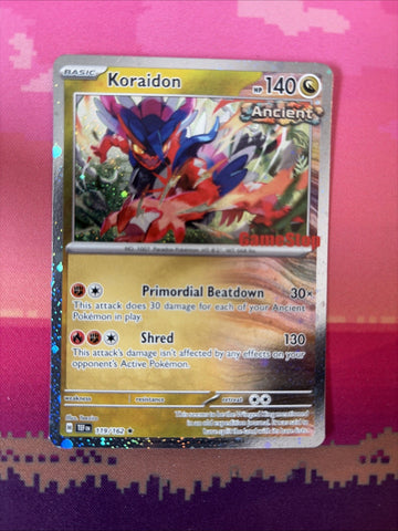 Pokemon Card Koraidon Temporal Forces GAMESTOP Stamped Cosmo 119/162 NM